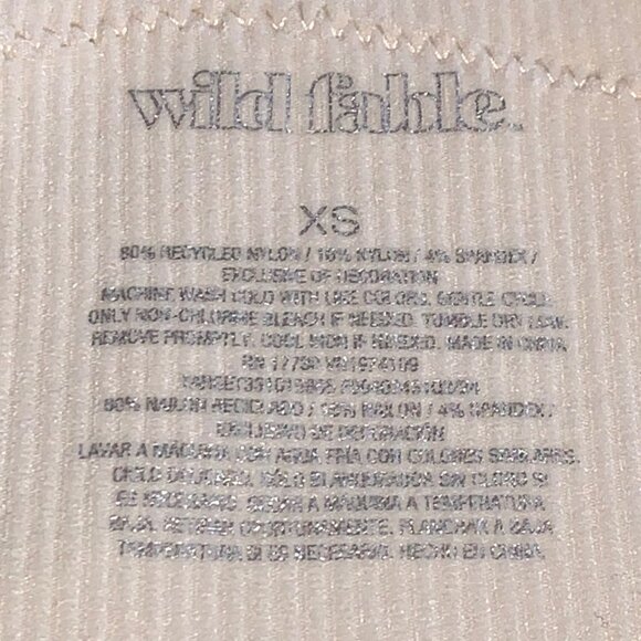 Wild Fable Junior Ribbed Seamless Lace Trim Bralette Top Off White Size XS - Picture 6 of 7